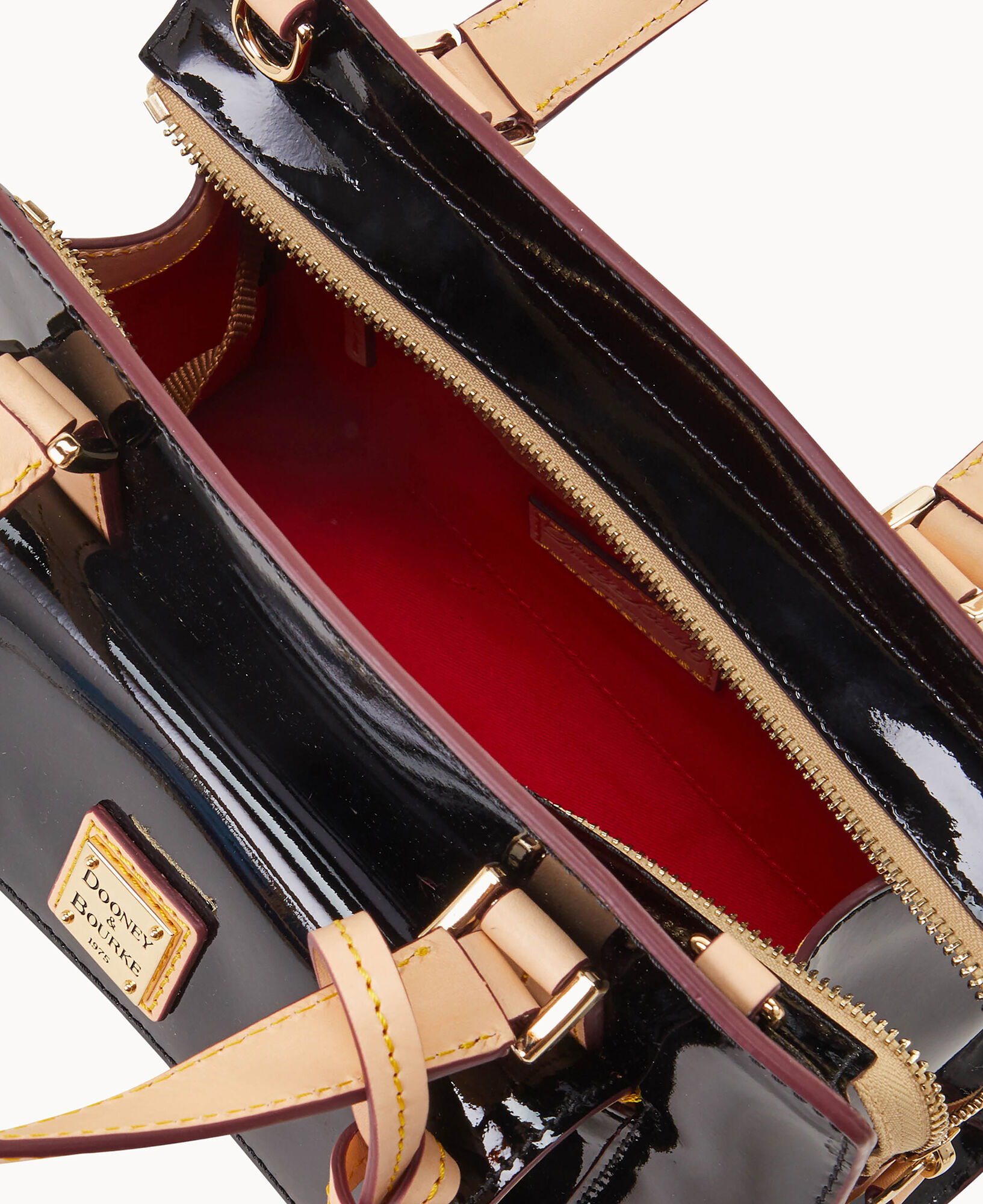 Dooney and bourke patent leather satchel outlet