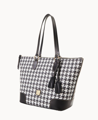 Houndstooth Career Tote