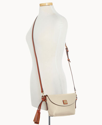 Pebble Grain Crossbody Saddle Bag