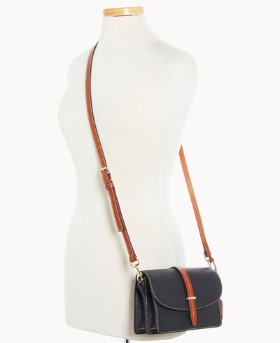 Pebble Grain Small Flap Crossbody