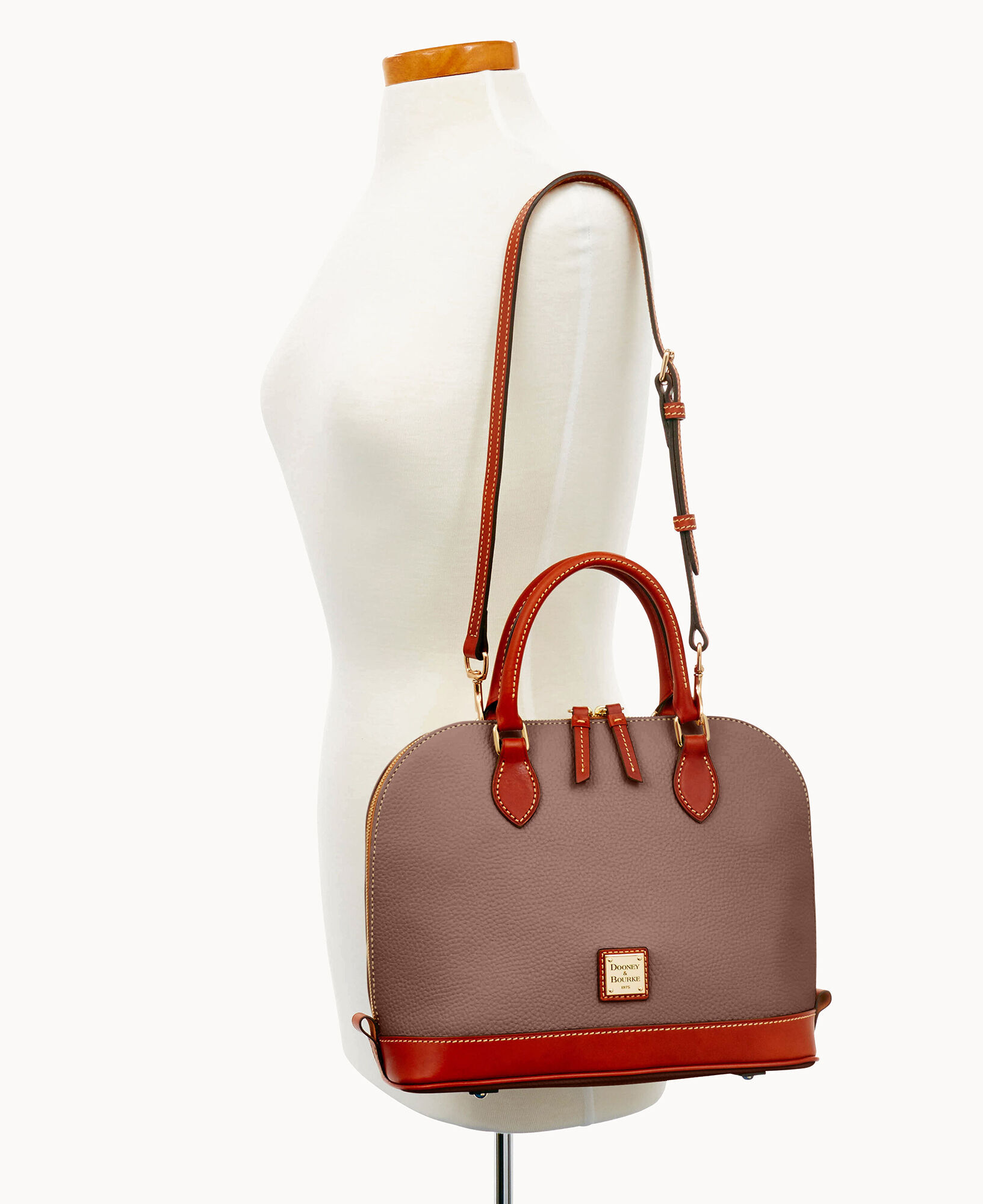 Dooney & Bourke Pebble Leather Zip Sac on QVC 