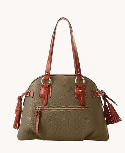 Pebble Grain Domed Satchel