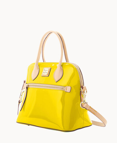 Patent Domed Satchel