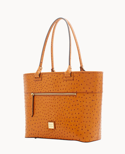 Ostrich Large Zip Tote