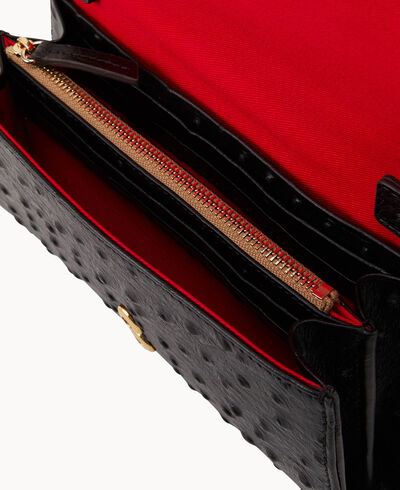 Ostrich Daphne Crossbody Wallet