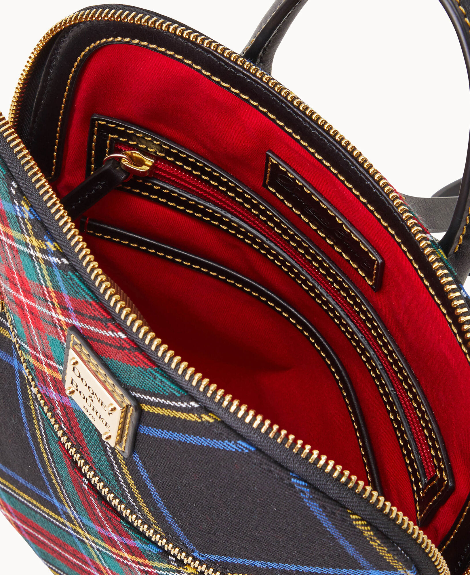 Red plaid dooney best sale and bourke