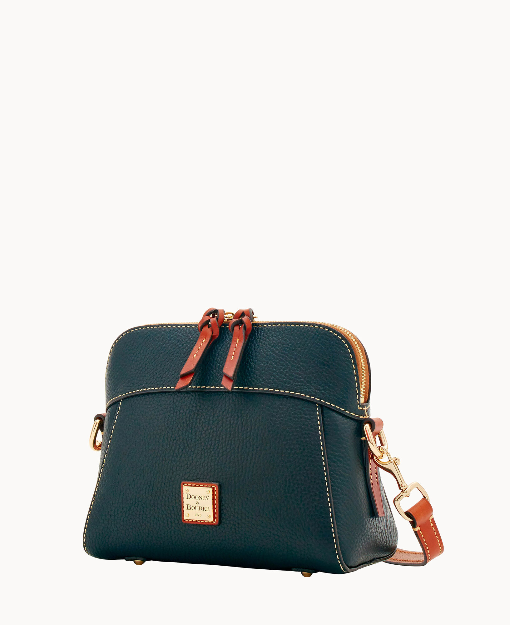 Dooney & bourke pebble leather cameron crossbody with logo strap discount