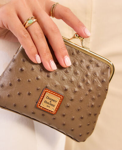 Ostrich Large Frame Purse
