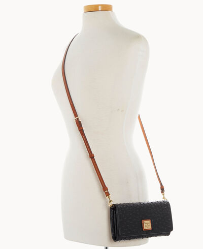 Ostrich Daphne Crossbody Wallet