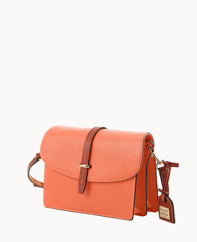 Pebble Grain Flap Crossbody