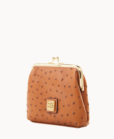 Ostrich Large Framed Purse