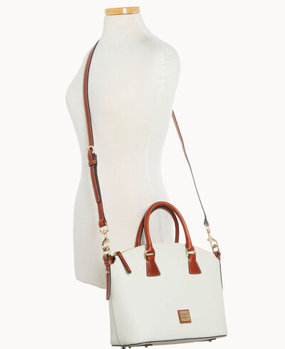 Pebble Grain Domed Satchel