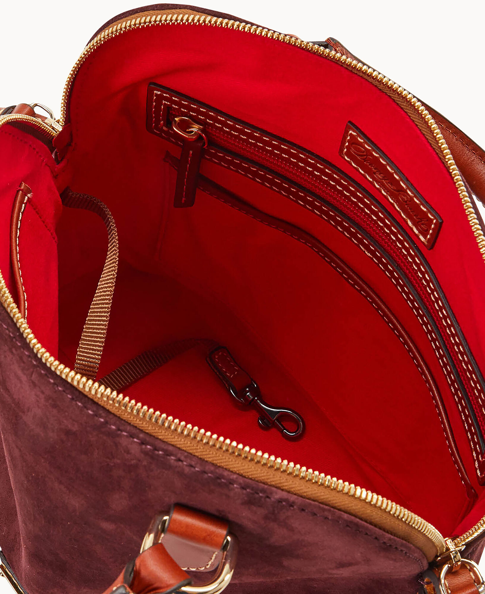 Suede satchel shop