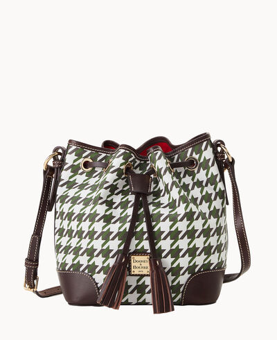 Houndstooth Crossbody Drawstring