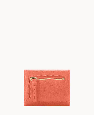 Saffiano Small Flap Credit Card Wallet