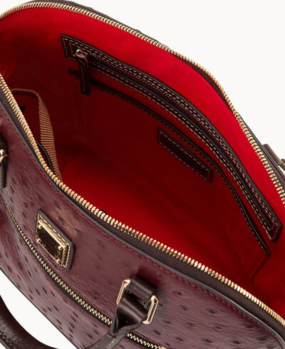 Ostrich Domed Satchel