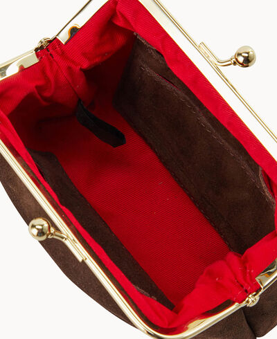Suede Large Frame Purse