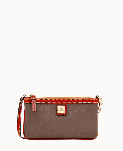 Pebble Grain Large Slim Wristlet