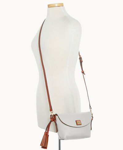 Pebble Grain Crossbody Saddle Bag
