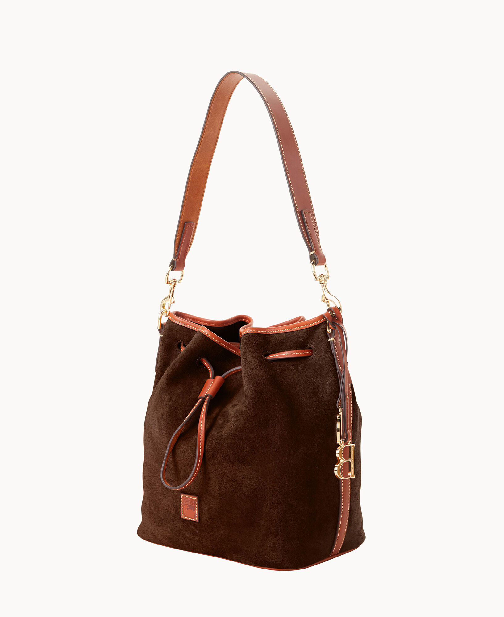 Suede drawstring bag clearance