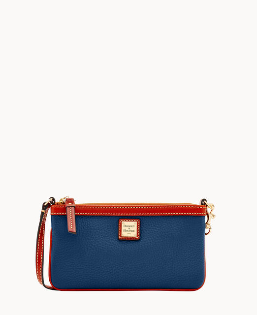 Pebble Grain Large Slim Wristlet