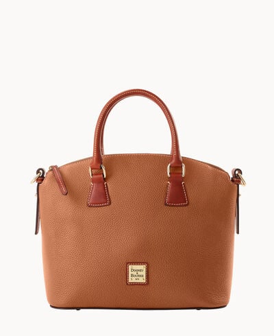 Pebble Grain Domed Satchel