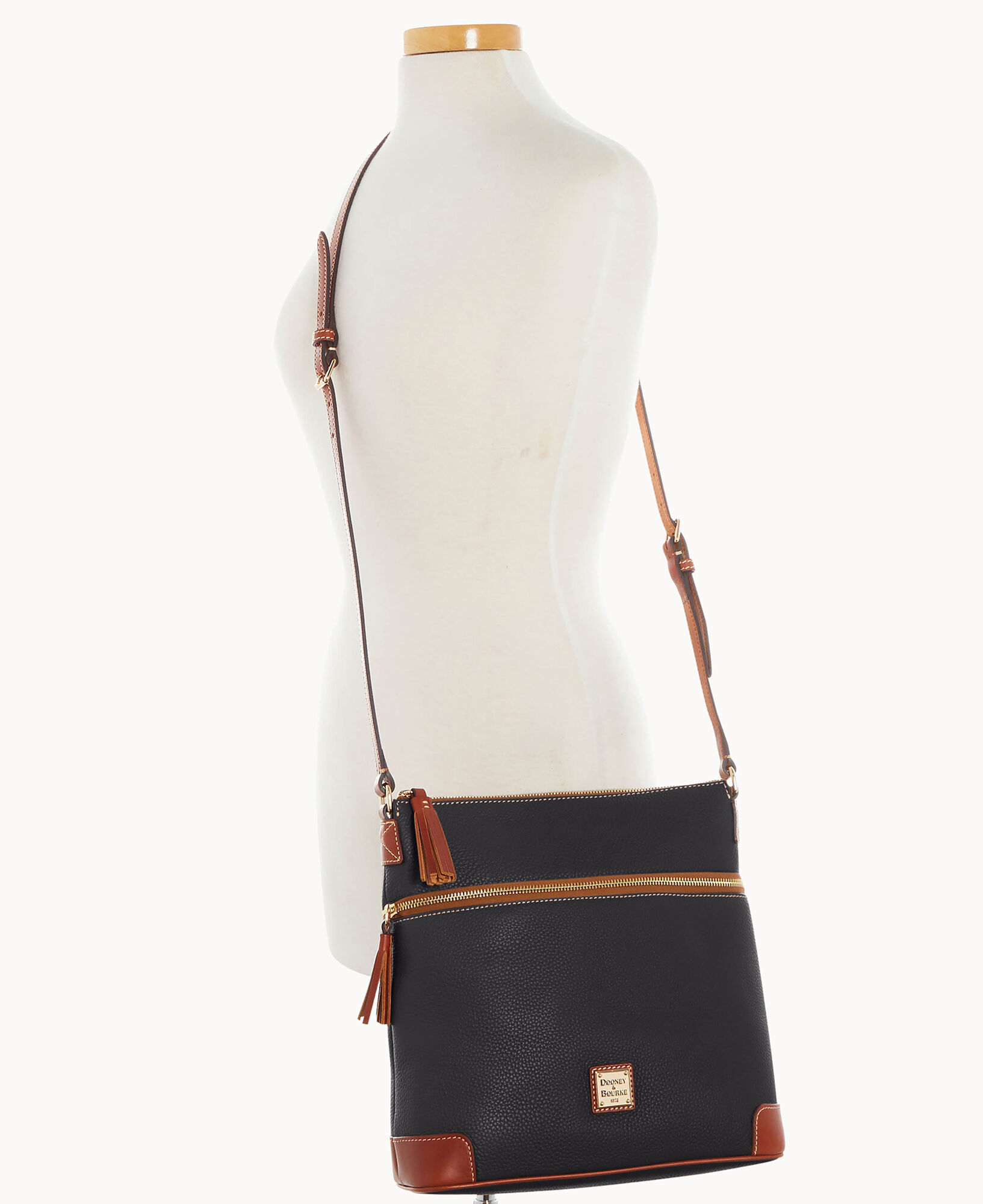 Dooney & Bourke Pebble Leather Crossbody ,Black