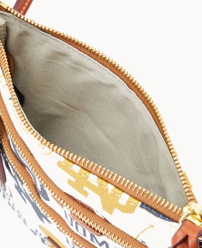 Collegiate University of Notre Dame North South Triple Zip Crossbody