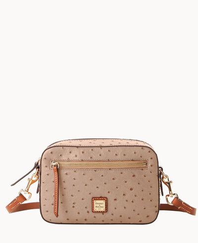 Ostrich Camera Zip Crossbody