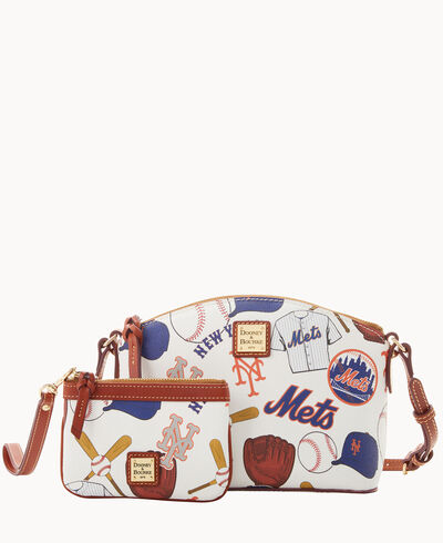 MLB Mets Suki Crossbody Med Wristlet
