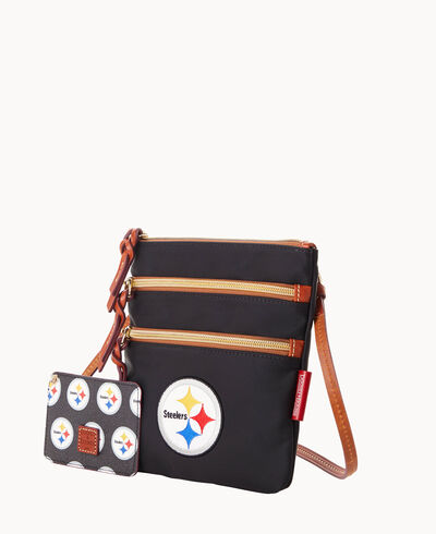 NFL Steelers North South Triple Zip w ID holder
