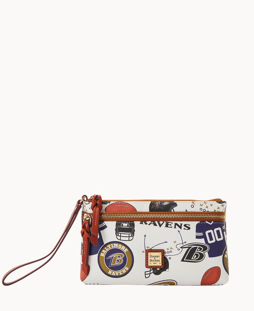 NFL Ravens Double Zip Wristlet