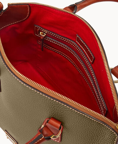 Pebble Grain Domed Satchel