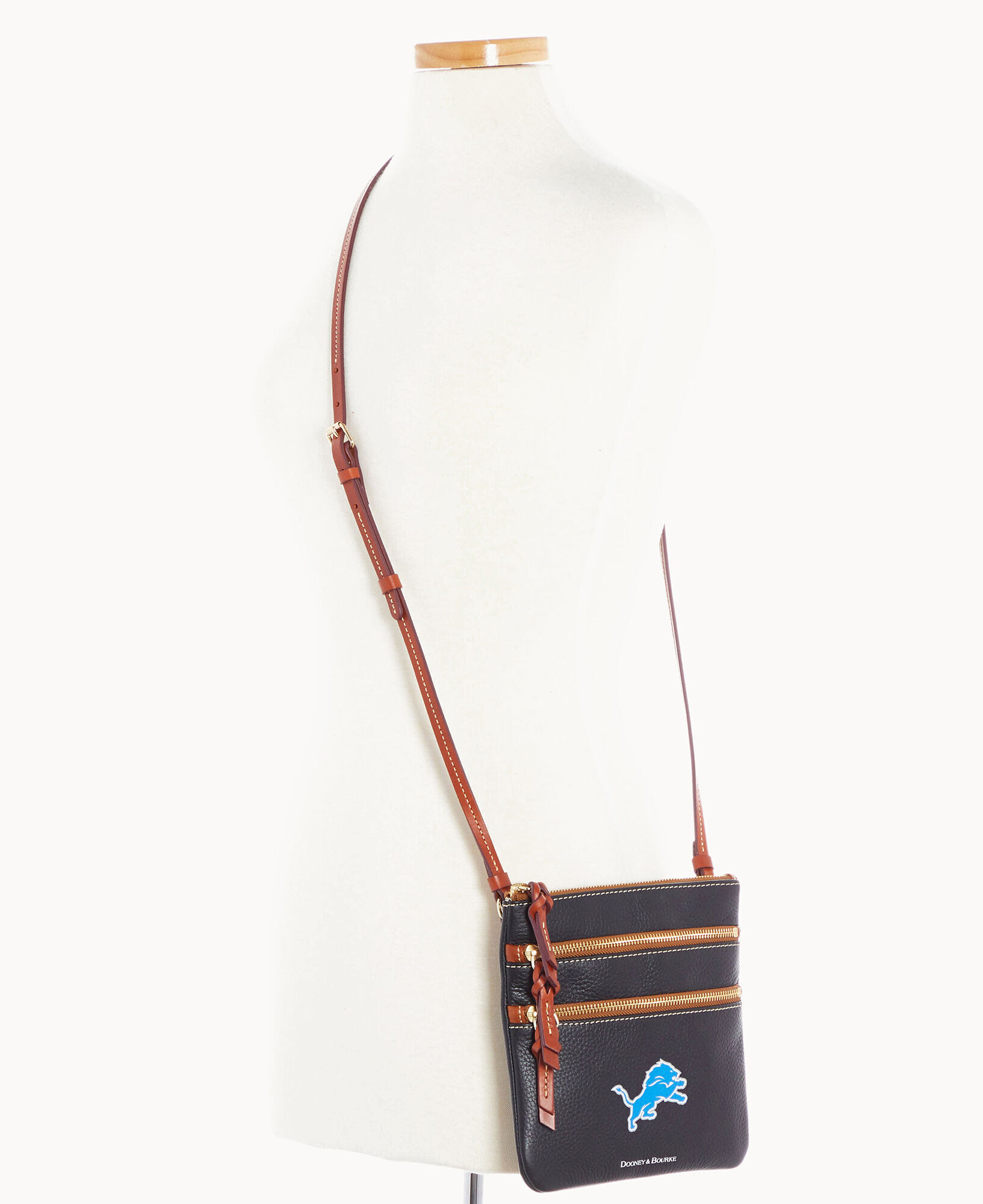 NFL Lions Triple Zip Crossbody