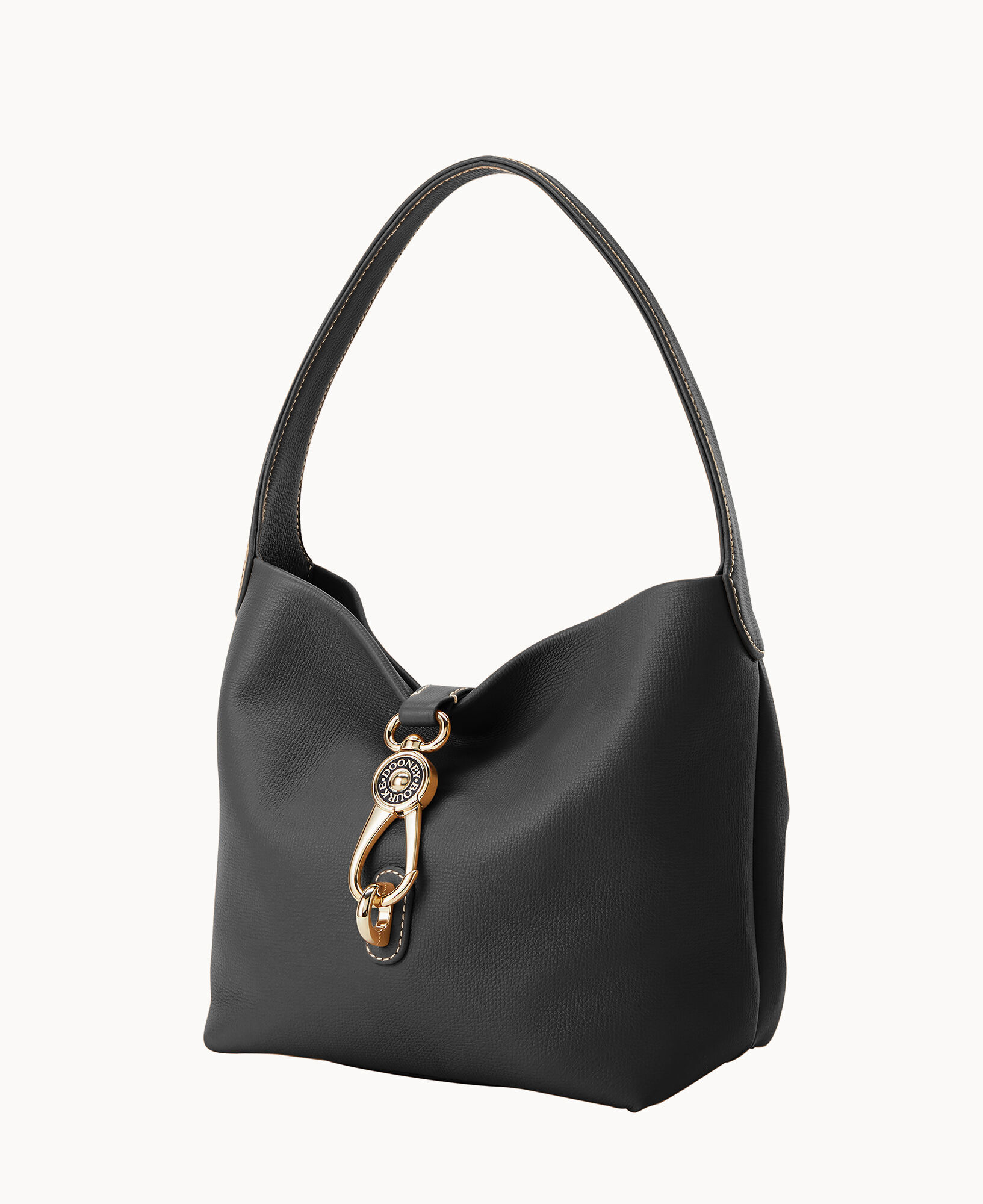 Dooney Bourke Women s Sorrento Logo Lock Sac Leather Shoulder Bag in Marine