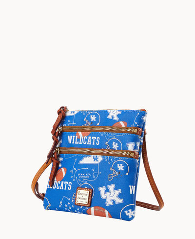 Collegiate University of Kentucky North South Triple Zip Crossbody