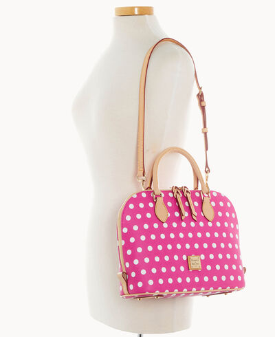 Polka Dot Zip Zip Satchel