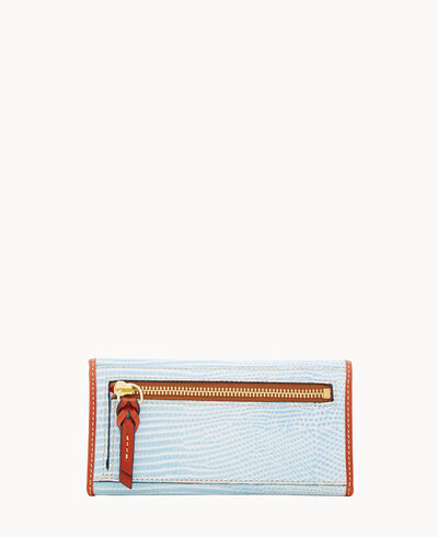 Embossed Lizard Continental Clutch