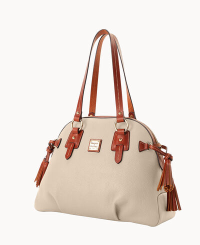 Pebble Grain Domed Satchel