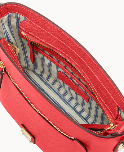 Saffiano Small Zip Crossbody