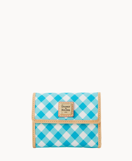 Gingham II Small Flap Credit Card Wallet