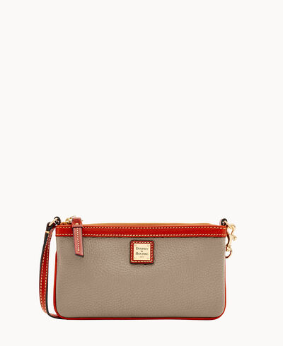 Pebble Grain Large Slim Wristlet