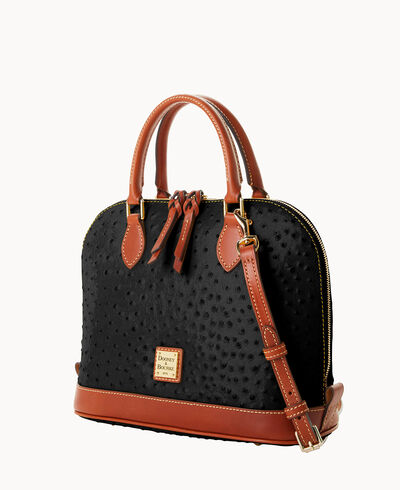 Ostrich Zip Zip Satchel