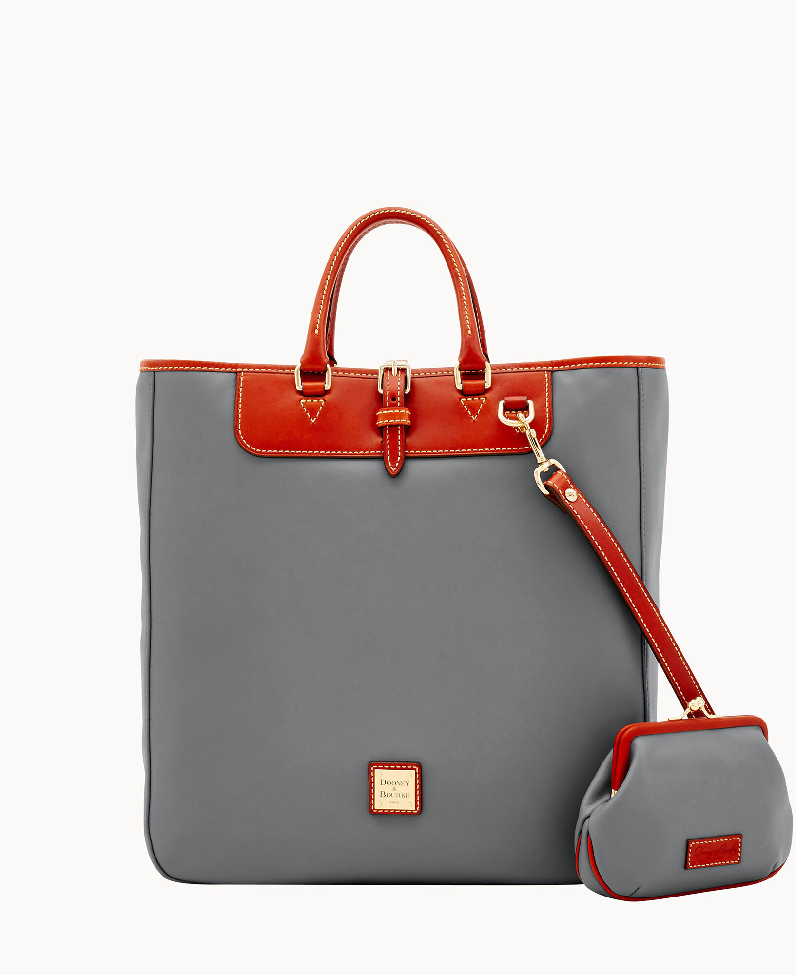 Dooney Bourke Wexford Leather Editor s Tote Large Frame Purse