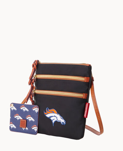 NFL Broncos North South Triple Zip w ID holder