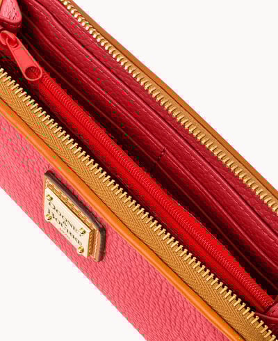 Pebble Grain Zip Clutch