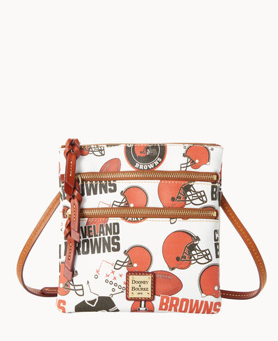 NFL Browns North South Triple Zip Crossbody