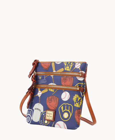 MLB Brewers N S Triple Zip Crossbody