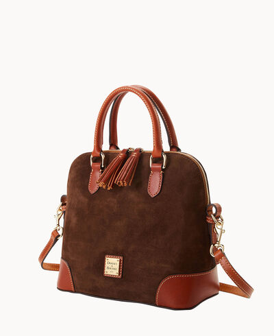 Suede Domed Satchel