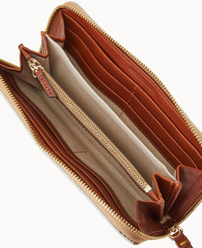 Monogram Large Zip Around Wristlet